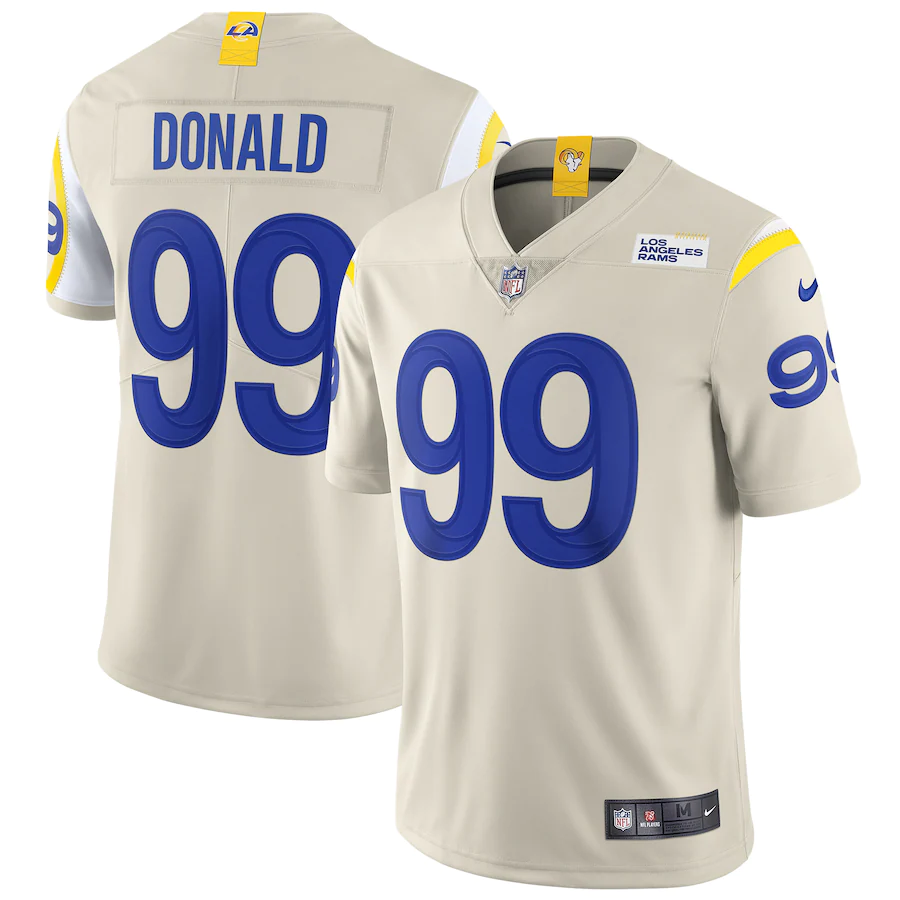Los Angeles Rams Aaron Donald Bone Vapor Limited Jersey