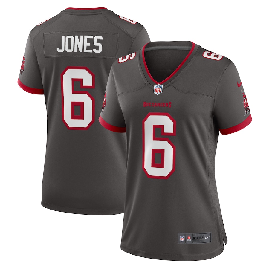 Women's Tampa Bay Buccaneers Julio Jones Pewter Player Game Jersey