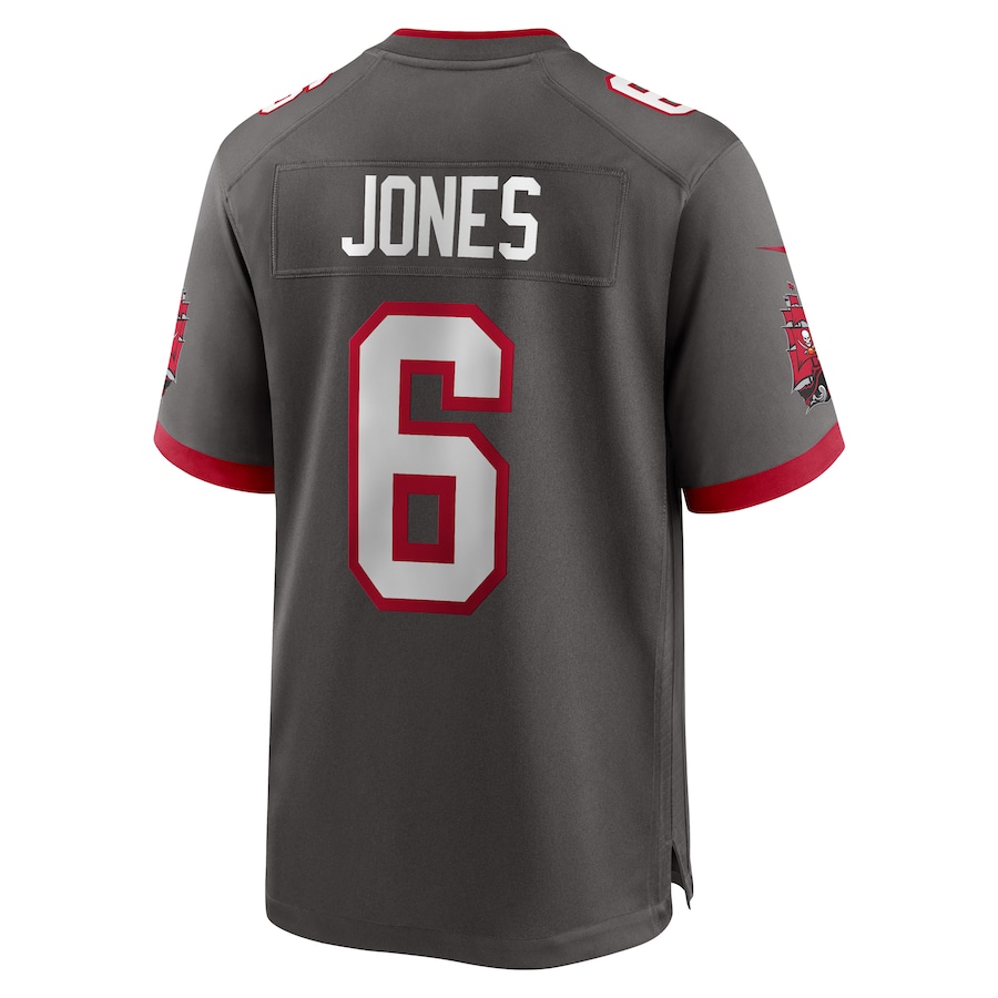 Men's Tampa Bay Buccaneers Julio Jones Pewter Game Jersey