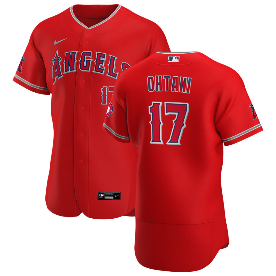 Men's Los Angeles Angels Shohei Ohtani Scarlet Alternate Authentic Jersey