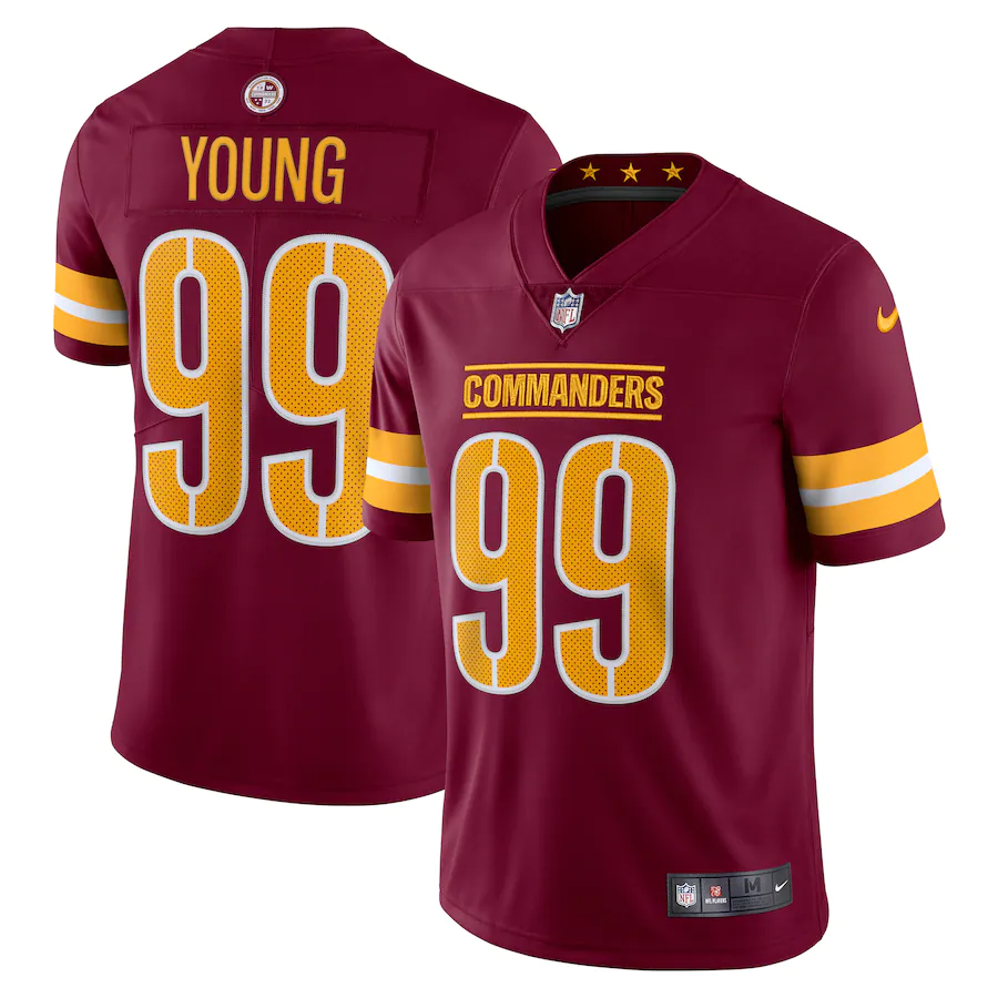 Washington Commanders Chase Young Burgundy Vapor Limited Jersey