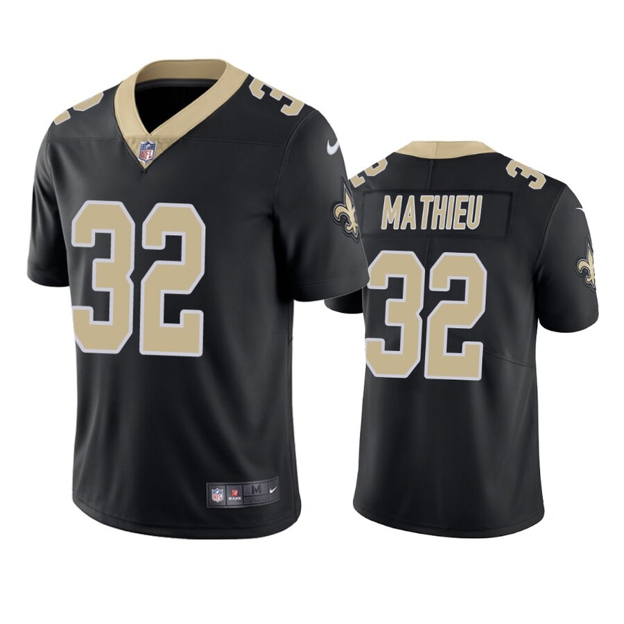 Men's New Orleans Saints Tyrann Mathieu Black Vapor Limited Jersey
