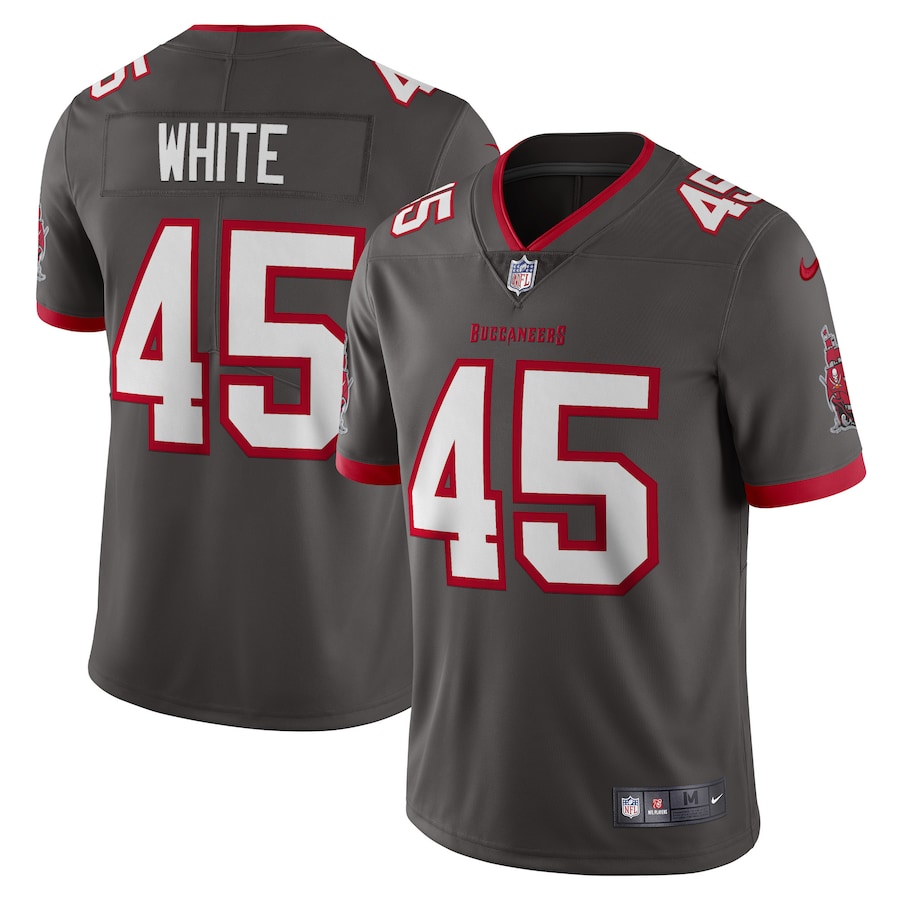 Tampa Bay Buccaneers Devin White Pewter Vapor Limited Jersey