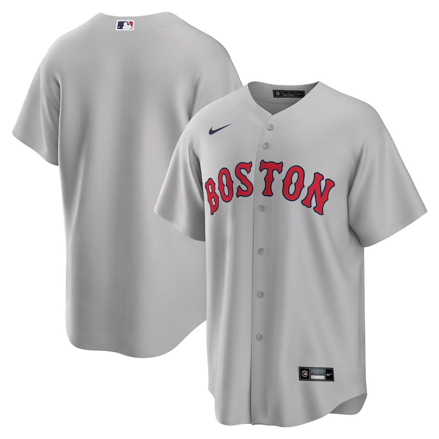 Men's Boston Red Sox Gray Road Replica Team Jersey