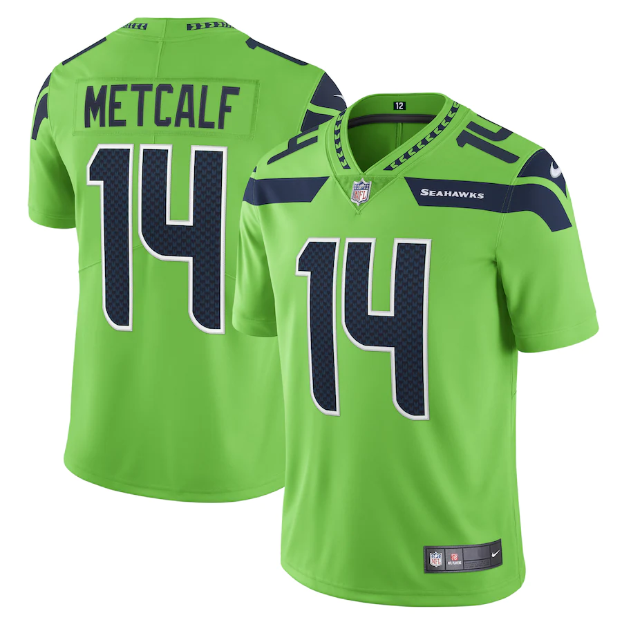 Men's Seattle Seahawks D.K. Metcalf Neon Green Vapor Limited Player Jersey