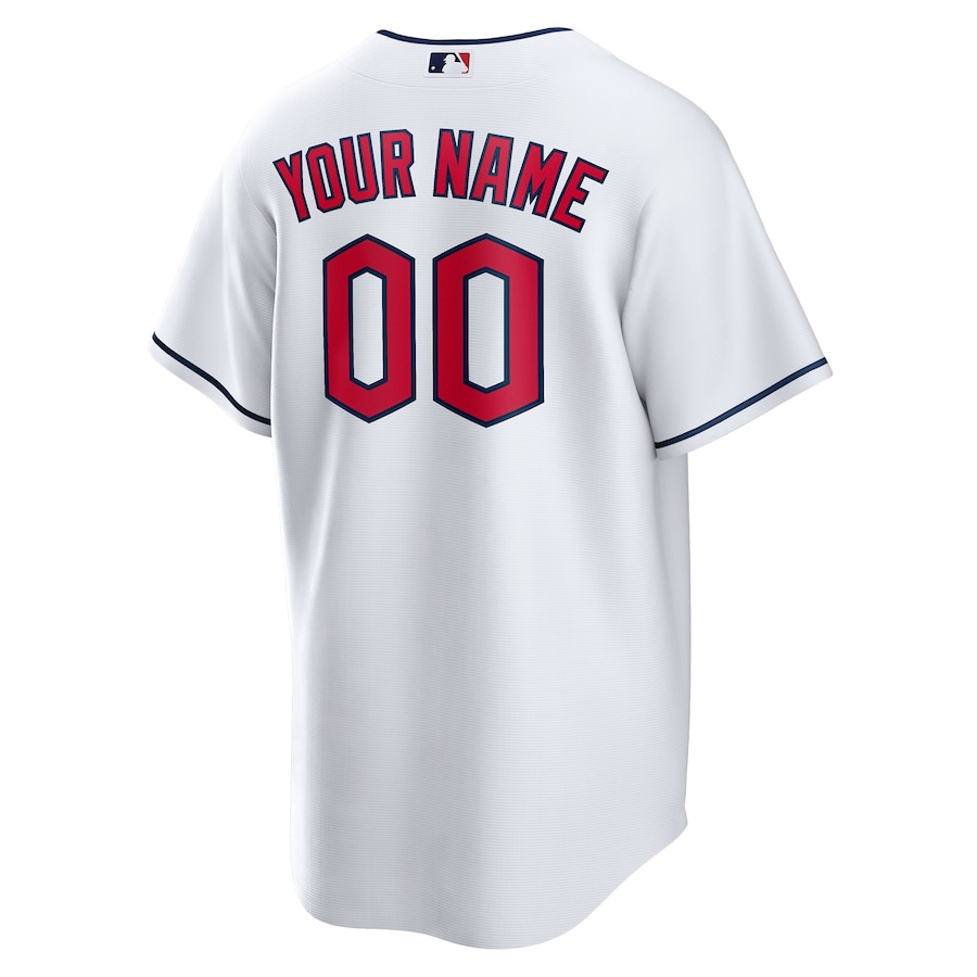 Men's Cleveland Guardians White Replica Custom Jersey