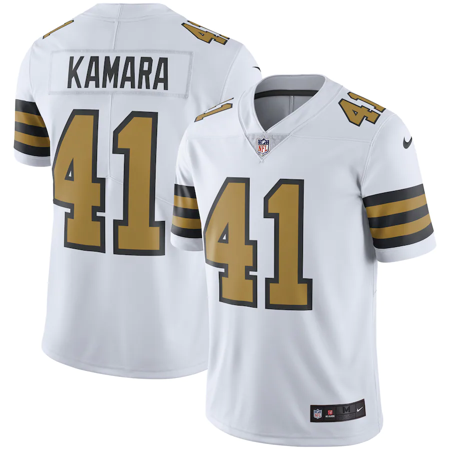 Men's New Orleans Saints Alvin Kamara White Vapor Untouchable Color Rush Limited Player Jersey