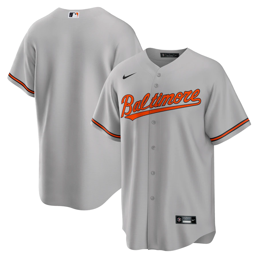 Men's Baltimore Orioles Gray Road Replica Team Jersey