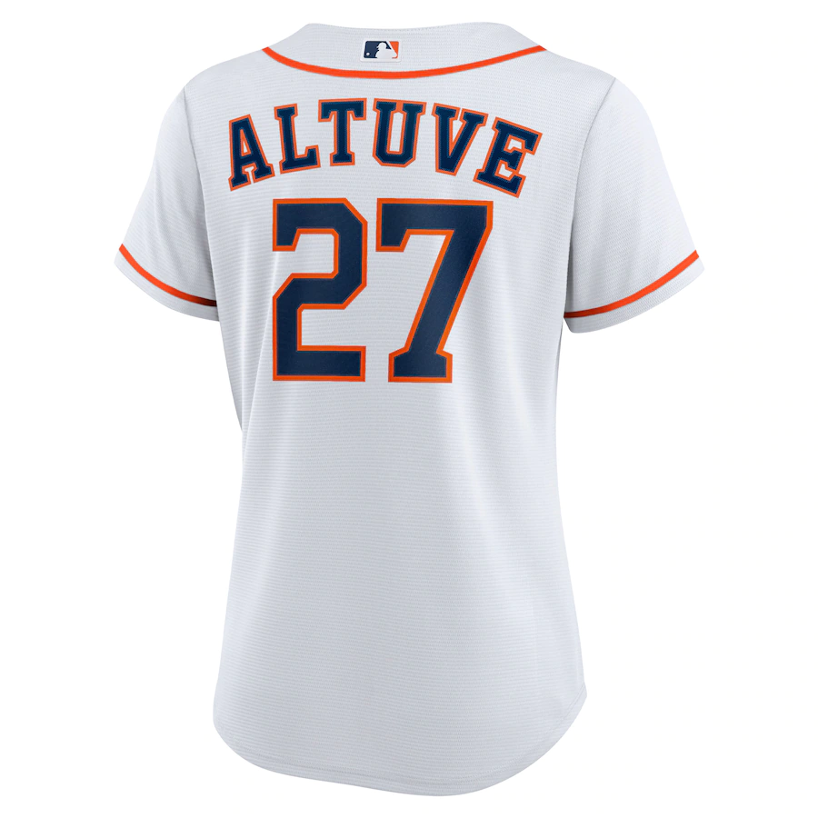 Women's Houston Astros Jose Altuve White Home Replica Player Jersey