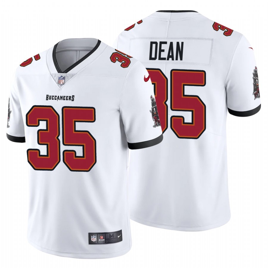 Men's Tampa Bay Buccaneers Jamel Dean White Vapor Limited Jersey