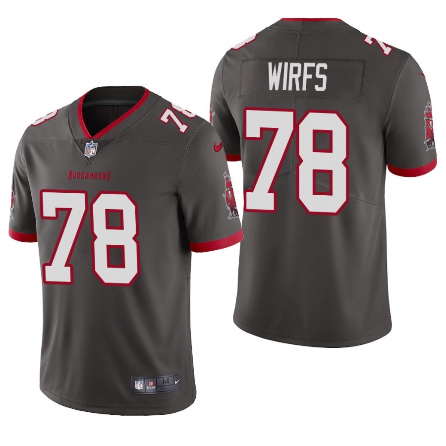 Men's Tampa Bay Buccaneers Tristan Wirfs Pewter Vapor Limited Jersey