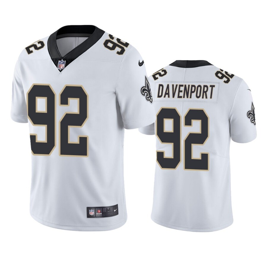 Men's New Orleans Saints Marcus Davenport White Vapor Limited Jersey