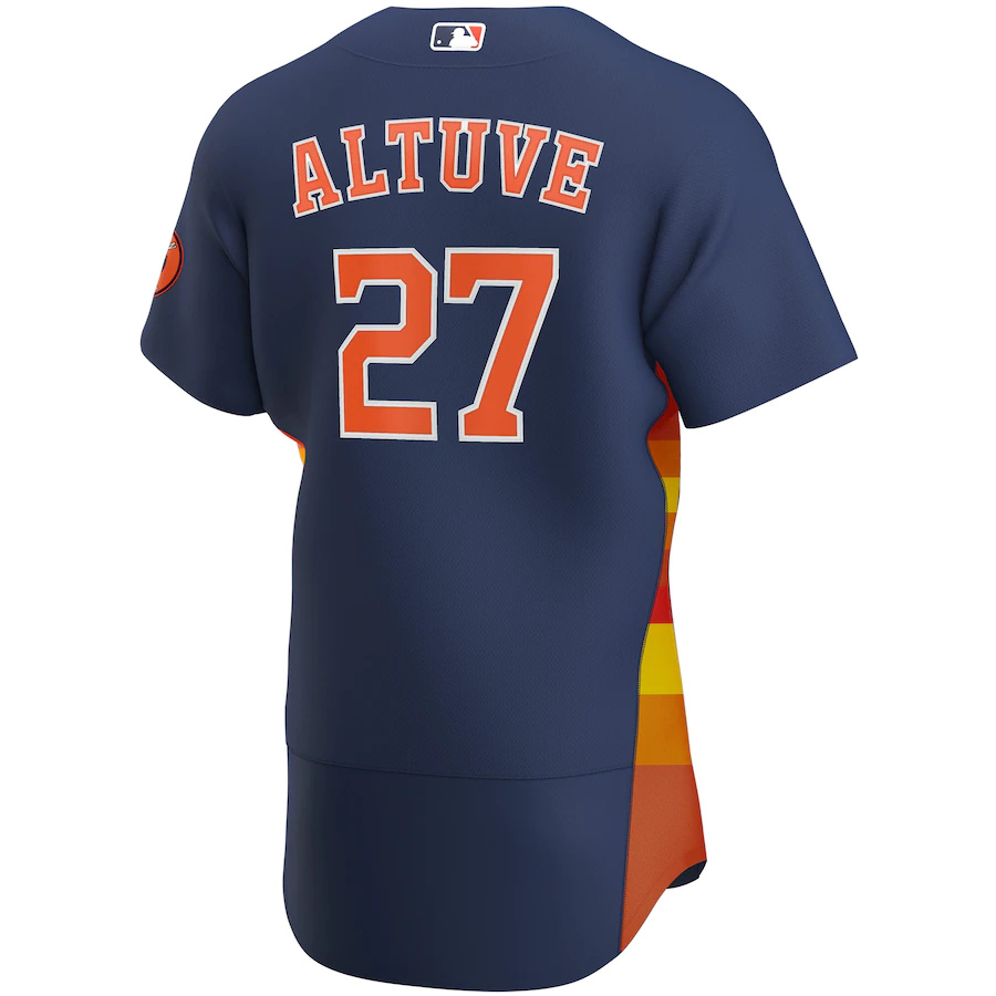 Men's Houston Astros Jose Altuve Navy Alternate Authentic Player Jersey