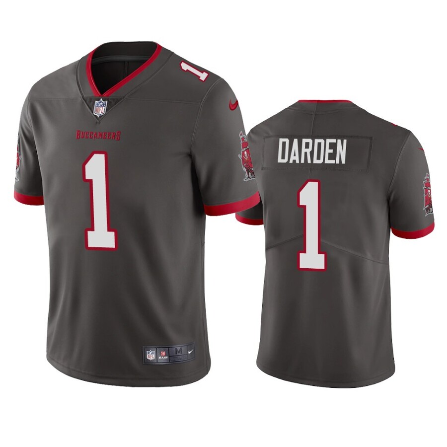 Men's Tampa Bay Buccaneers Jaelon Darden Pewter Vapor Limited Jersey