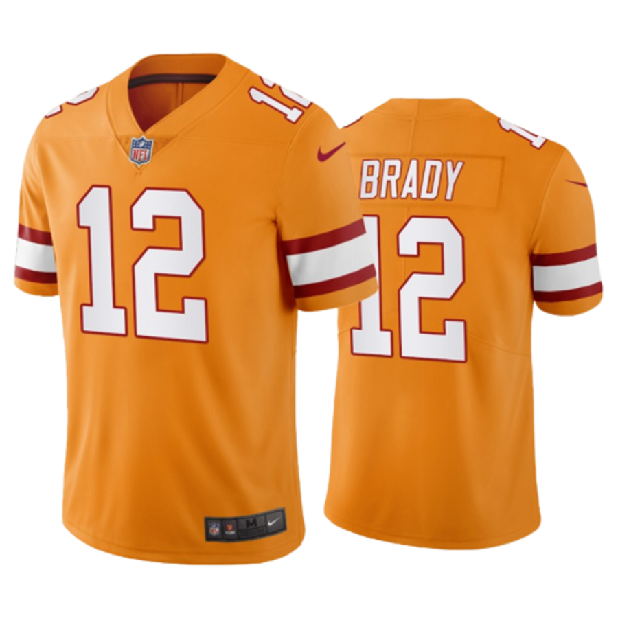 Men's Tampa Bay Buccaneers Tom Brady Orange Creamsicle Throwback Stitched Jersey