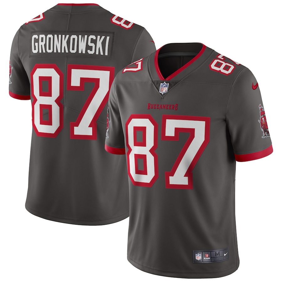 Tampa Bay Buccaneers Rob Gronkowski Pewter Alternate Vapor Limited Jersey
