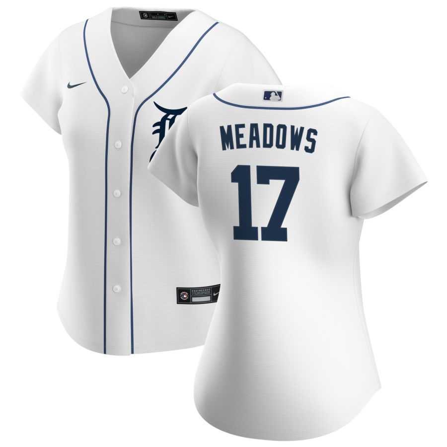 Women's Detroit Tigers Austin Meadows White Home  Jersey