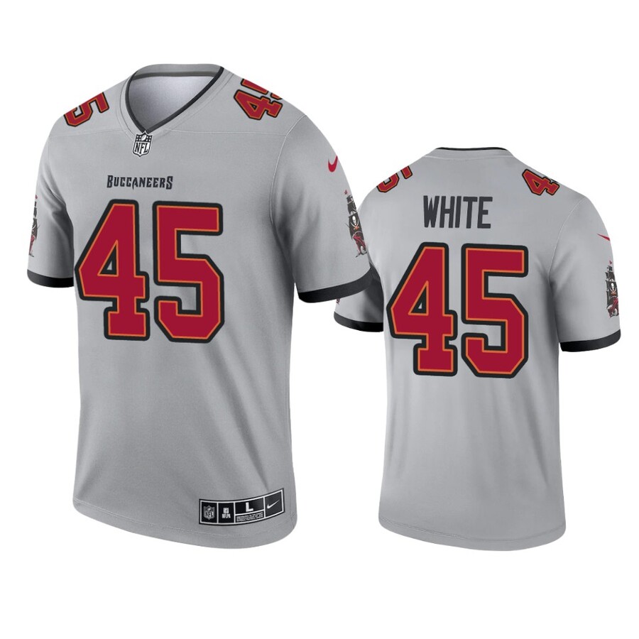 Men's Tampa Bay Buccaneers Devin White Gray Inverted Legend Jersey