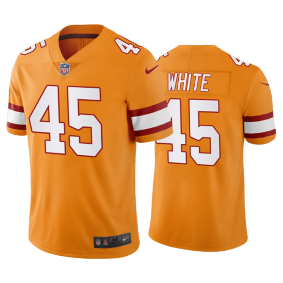 Men's Tampa Bay Buccaneers Devin White Orange Creamsicle Throwback Stitched Jersey