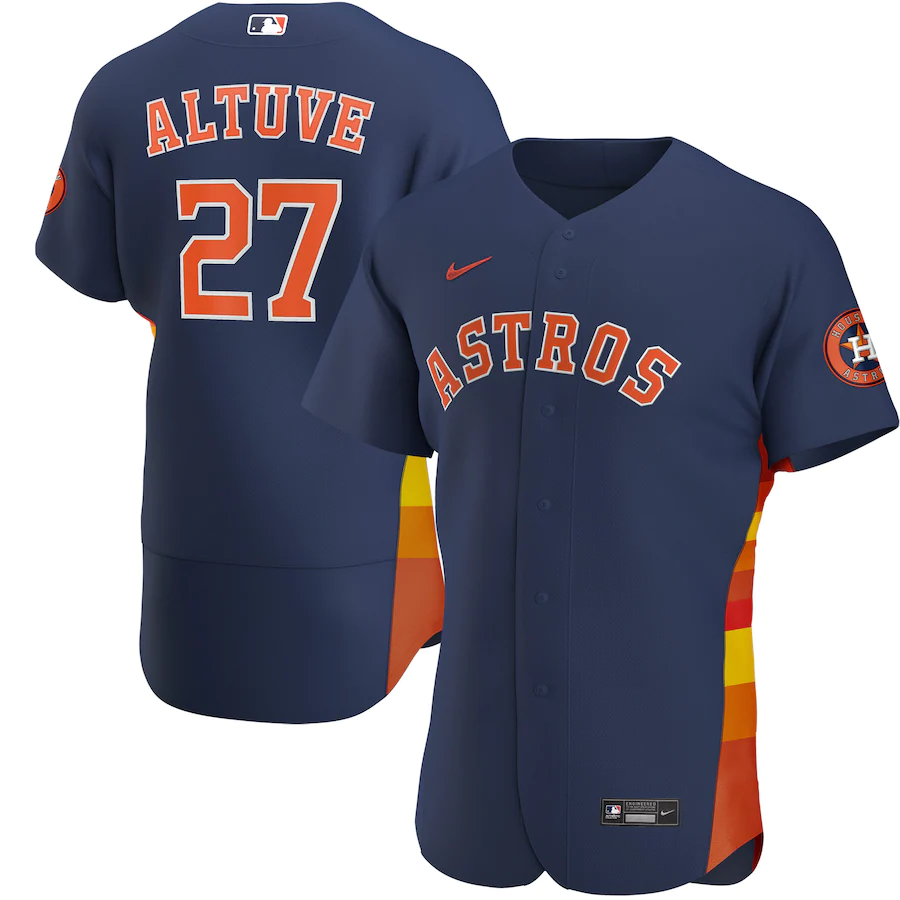 Men's Houston Astros Jose Altuve Navy Alternate Authentic Player Jersey