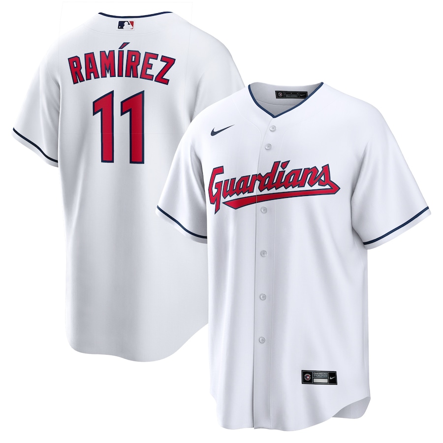 Men's Cleveland Guardians José Ramírez White Replica Player Jersey