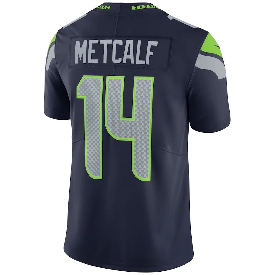 Men's Seattle Seahawks D.K. Metcalf Navy Vapor Limited Jersey