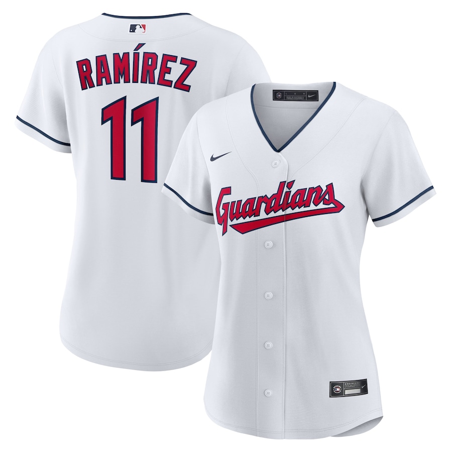 Women's Cleveland Guardians Jose Ramirez White Home Replica Player Jersey