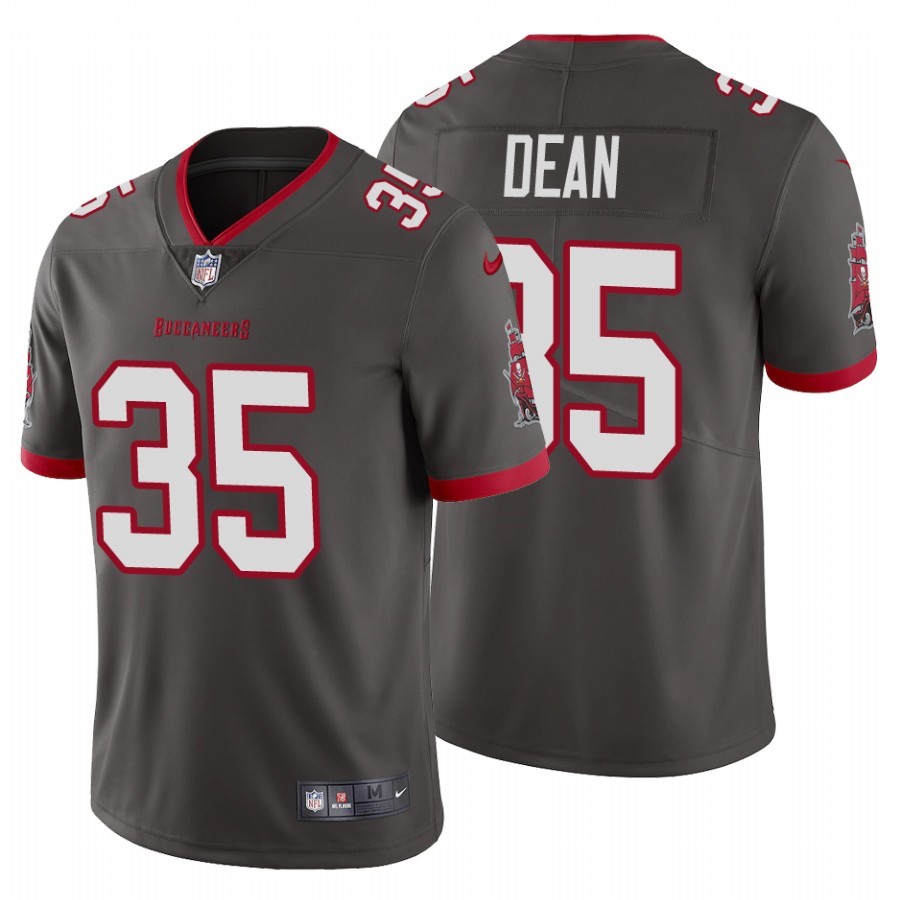 Men's Tampa Bay Buccaneers Jamel Dean Pewter Vapor Limited Jersey