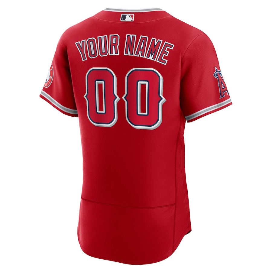 Custom Men's Los Angeles Angels Scarlet Alternate Authentic Jersey