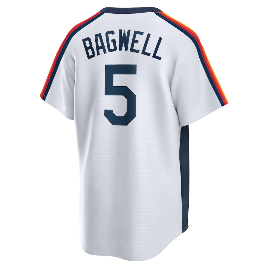 Men's Houston Astros Jeff Bagwell White Home Cooperstown Collection Logo Player Jersey