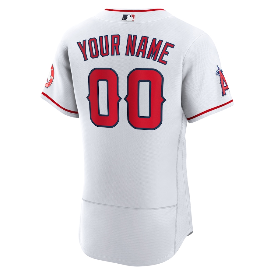 Custom Men's Los Angeles Angels White Home Authentic Jersey