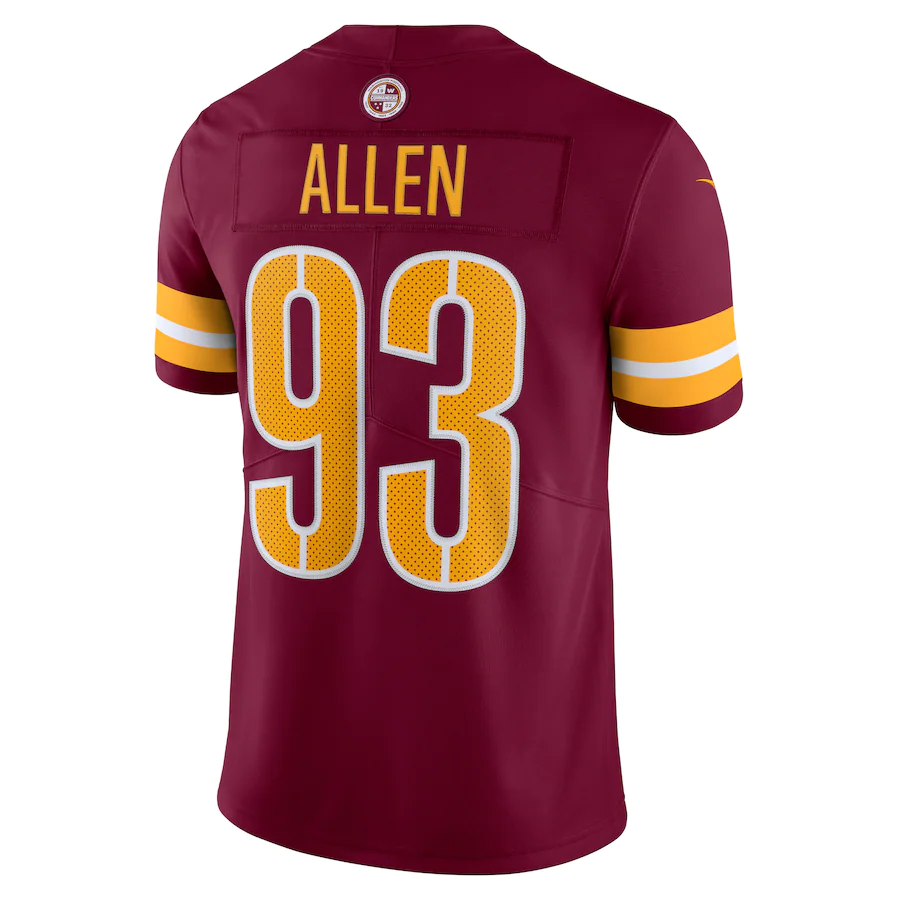 Washington Commanders Jonathan Allen Burgundy Vapor Limited Jersey