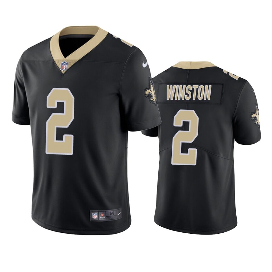 Men's New Orleans Saints Jameis Winston Black Vapor Limited Jersey