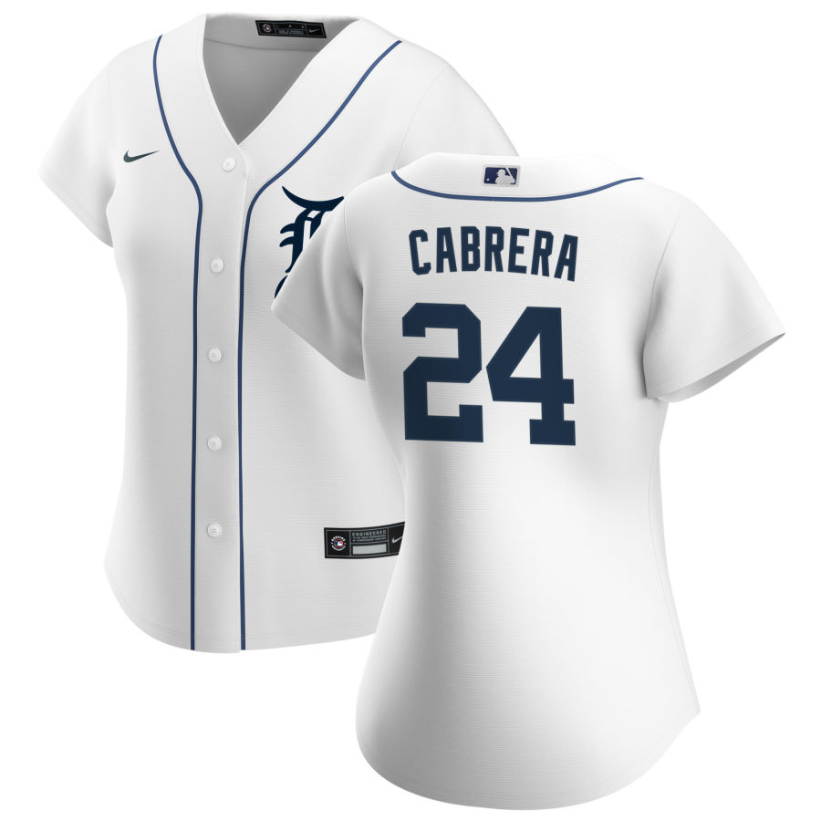 Women's Detroit Tigers Miguel Cabrera White Home  Jersey