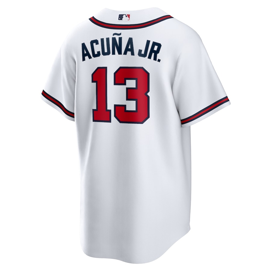 Men's Atlanta Braves Ronald Acuna Jr. White Home Game Jersey