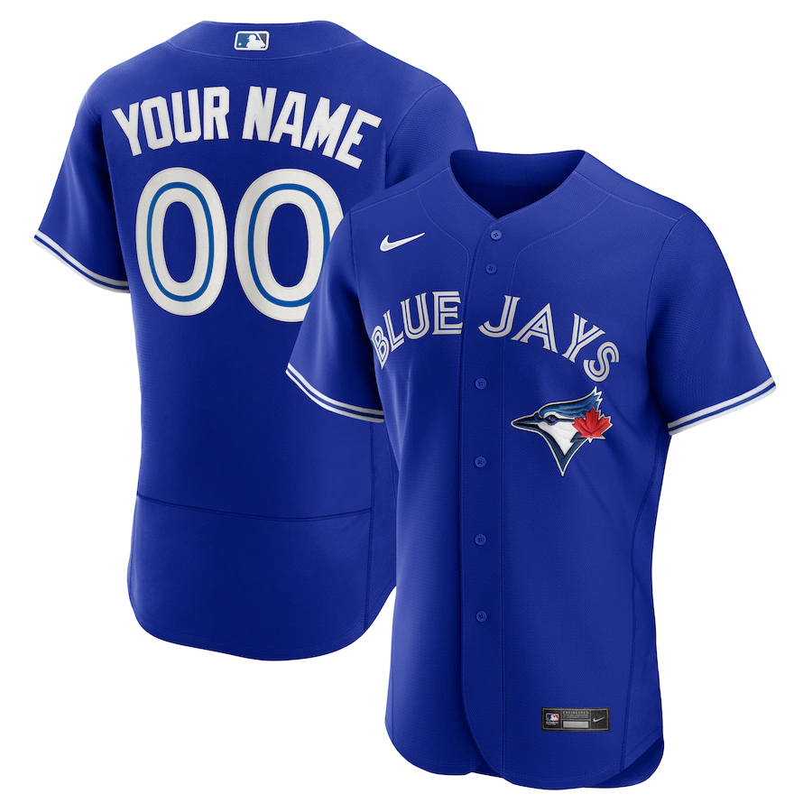 Custom Men's Toronto Blue Jays Royal Alternate Authentic Jersey