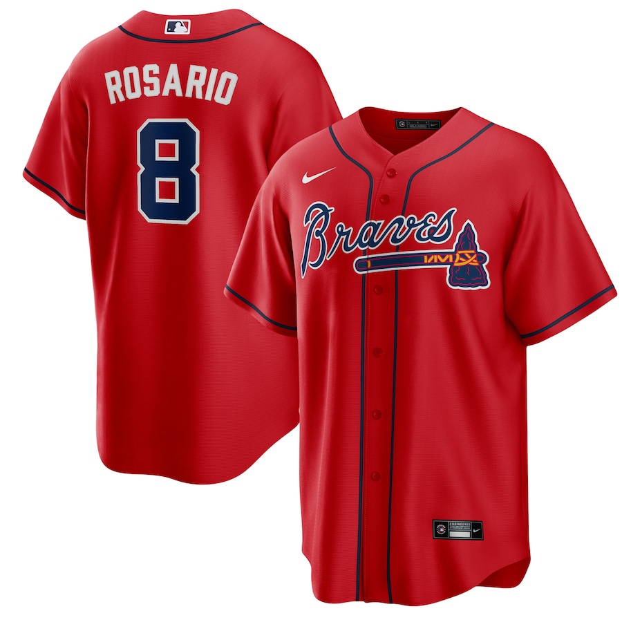 Men's Atlanta Braves Eddie Rosario Red Alternate Replica Player Jersey