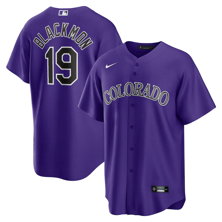 Men's Colorado Rockies Charlie Blackmon Purple Alternate Player Name Jersey