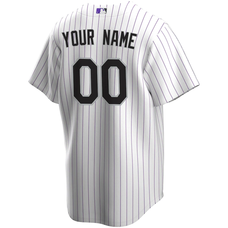 Custom Men's Colorado Rockies White Home Jersey