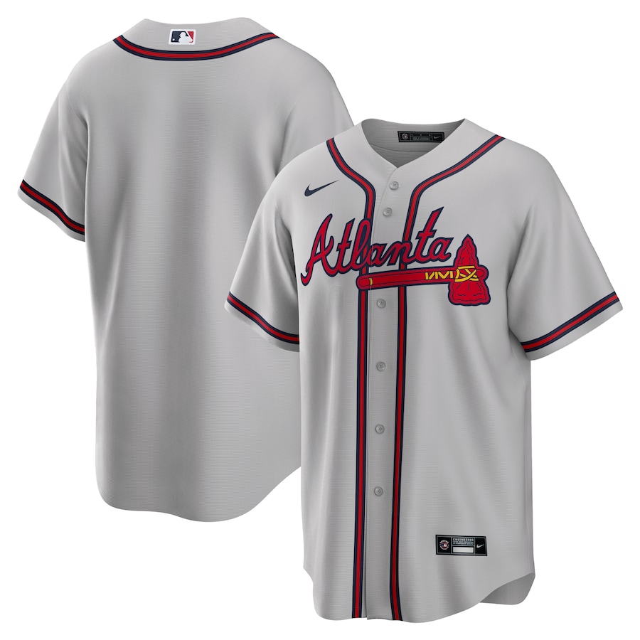 Men's Atlanta Braves Gray Road Replica Team Jersey