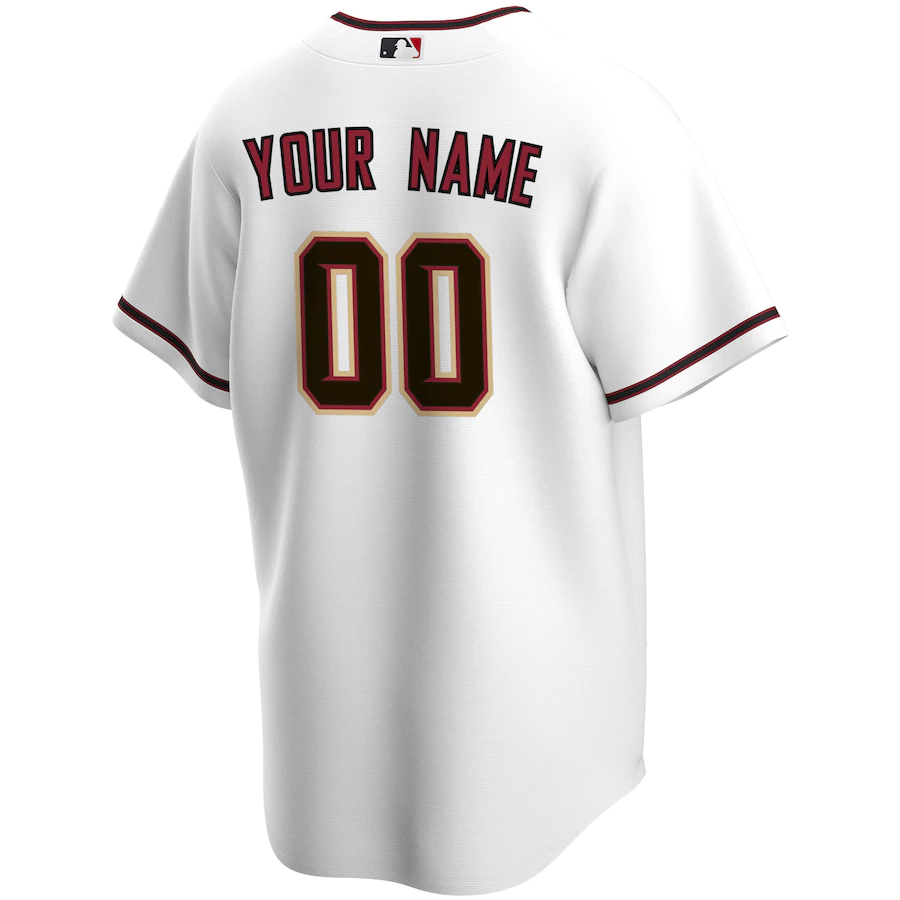Custom Men's Arizona Diamondbacks White Home Replica Jersey
