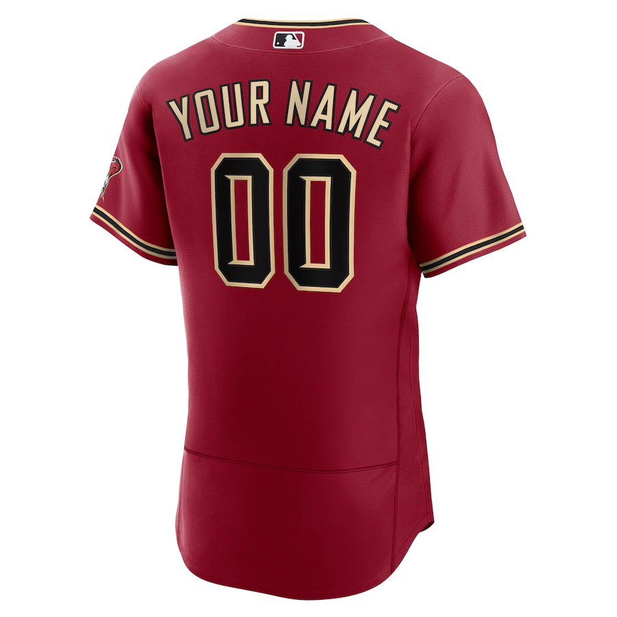Custom Men's Arizona Diamondbacks Crimson Alternate Authentic Jersey