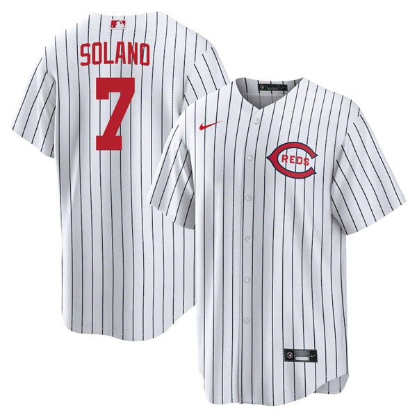 Cincinnati Reds Donovan Solano 2022 Field of Dreams White Stitched Jersey