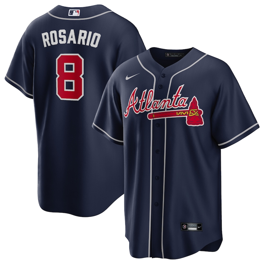 Men's Atlanta Braves Eddie Rosario Navy Alternate Replica Player Jersey