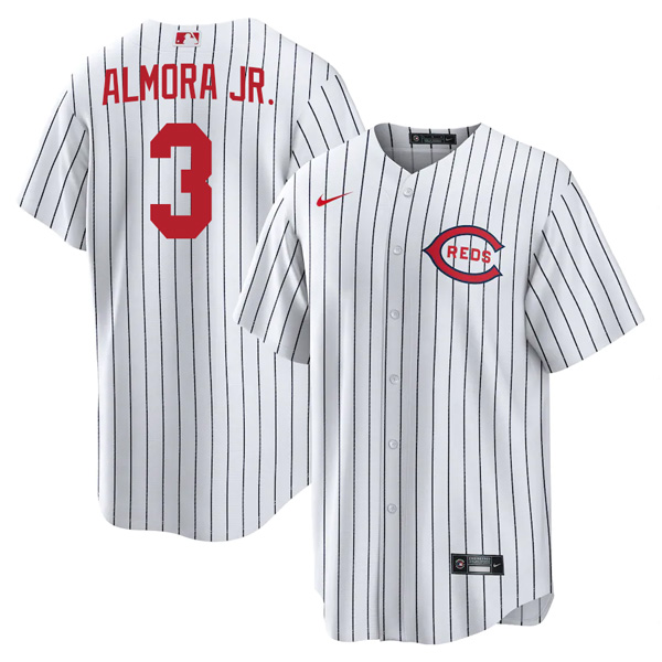 Cincinnati Reds Albert Almora Jr. 2022 Field of Dreams White Stitched Jersey
