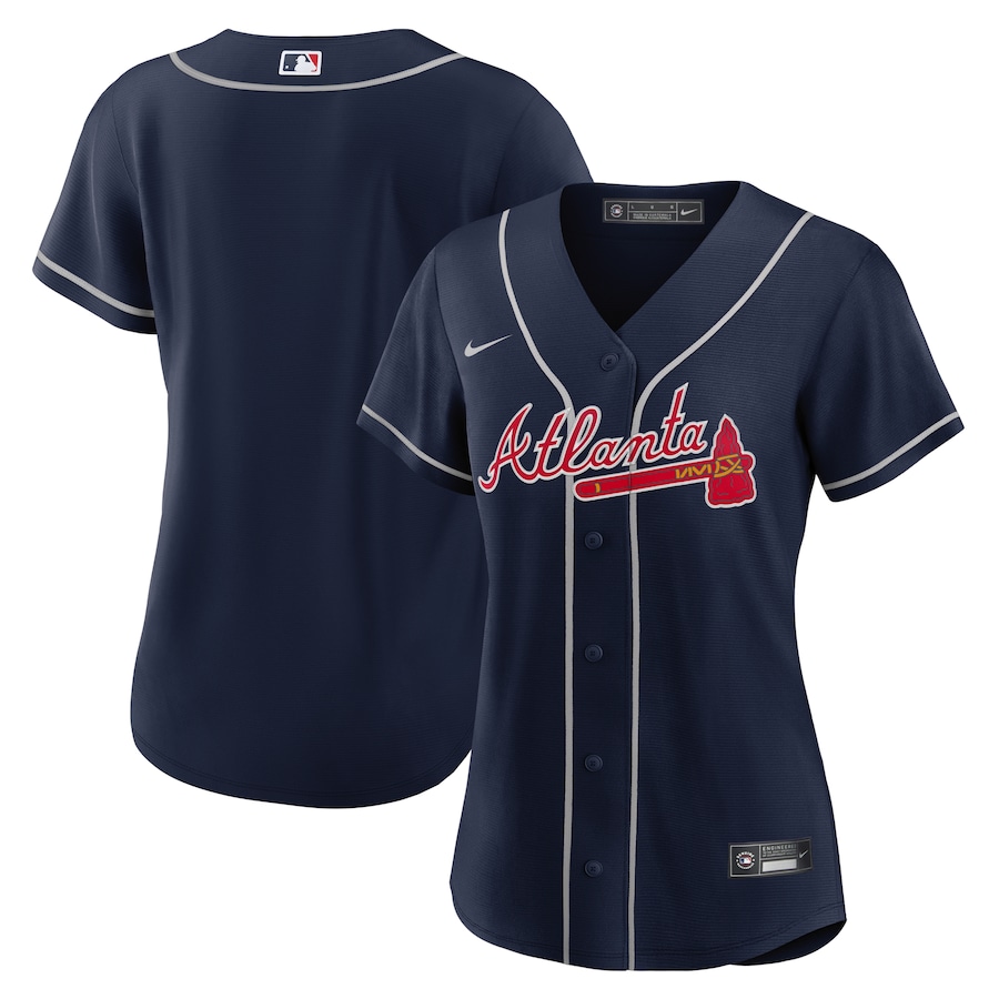 Women's Atlanta Braves Navy Alternate Replica Team Jersey