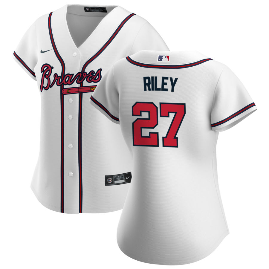 Women's Atlanta Braves Austin Riley White Home Game Jersey
