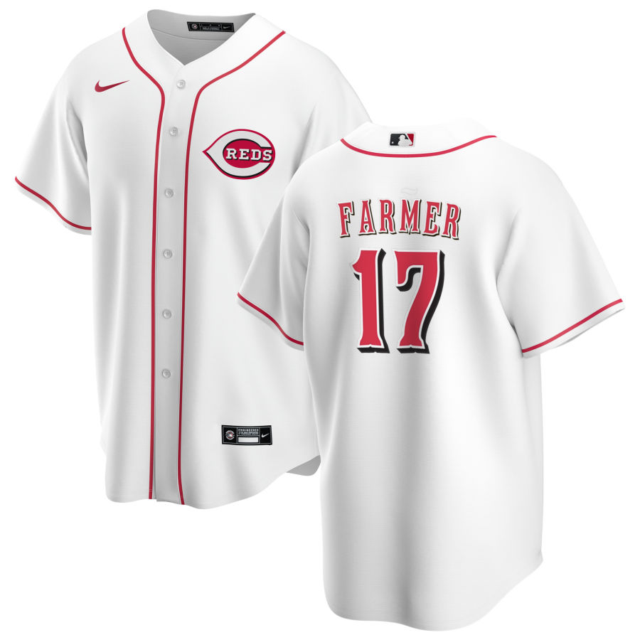 Men's Cincinnati Reds Kyle Farmer White Home Player Name Jersey