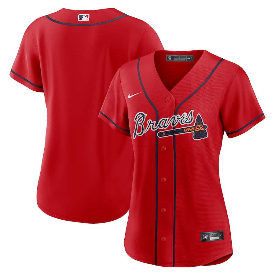 Women's Atlanta Braves Red Alternate Replica Team Jersey