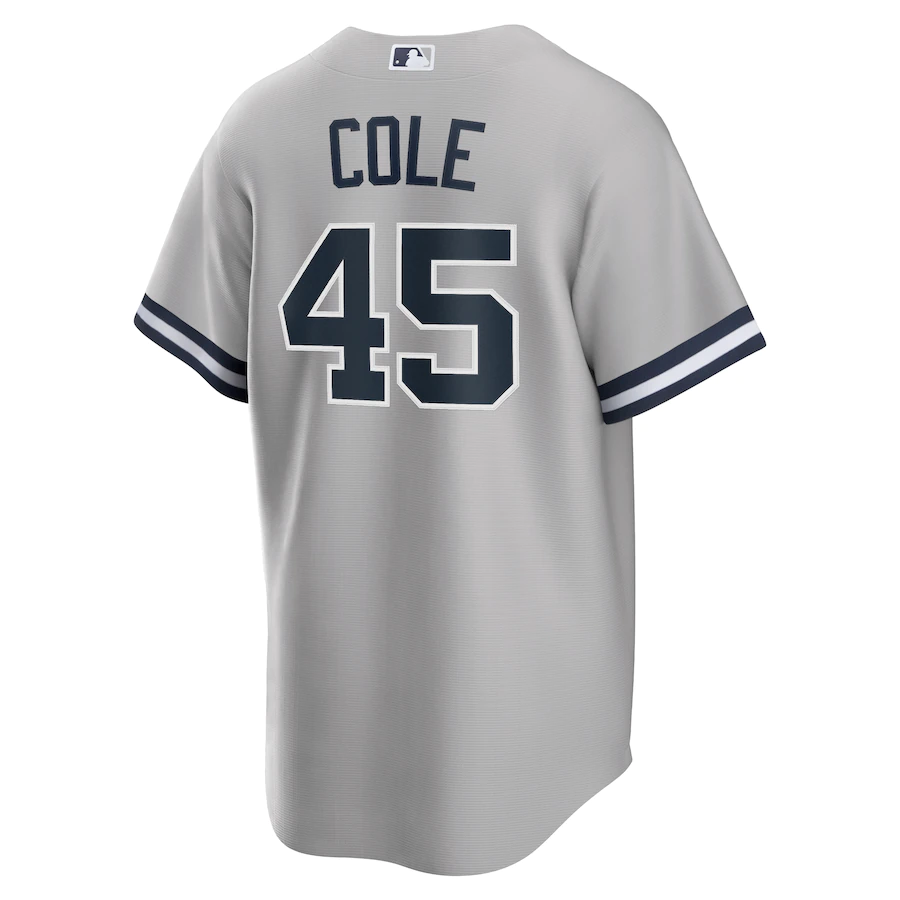 Men's New York Yankees Gerrit Cole Gray Road Replica Player Name Jersey